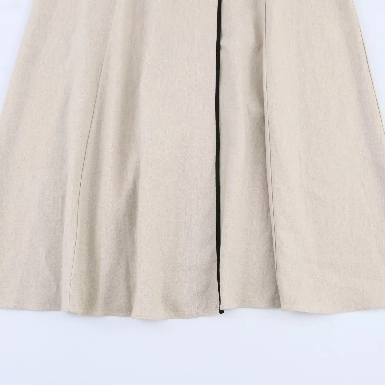 Vera | Vestido Midi Sin Mangas con Escote en V y Cinturón Decorativo