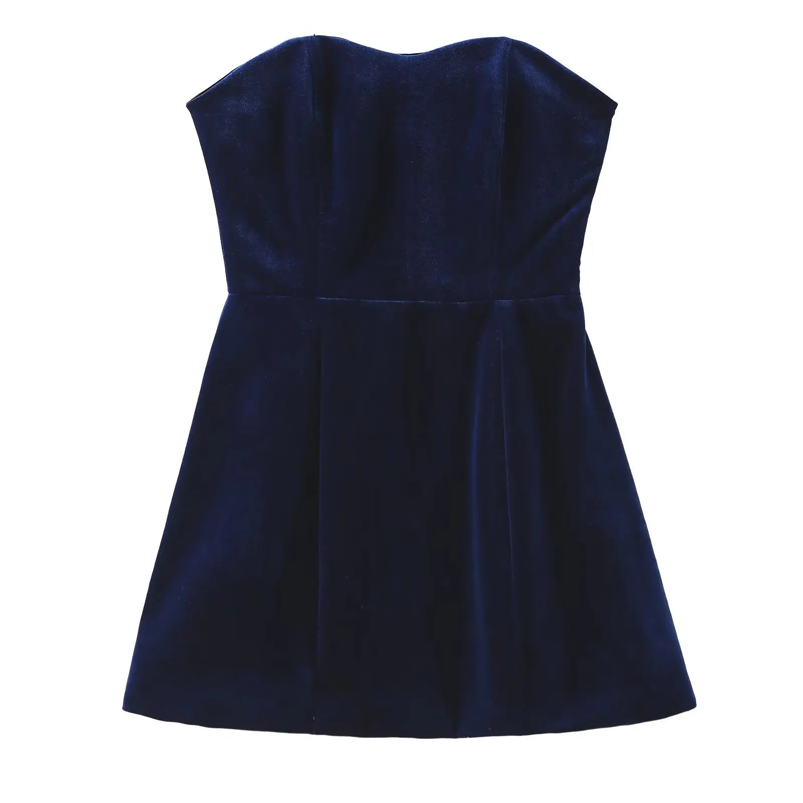 Noa | Vestido Mini de Terciopelo Sin Tirantes y Espalda Descubierta