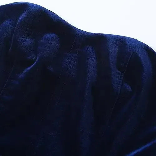 Noa | Vestido Mini de Terciopelo Sin Tirantes y Espalda Descubierta