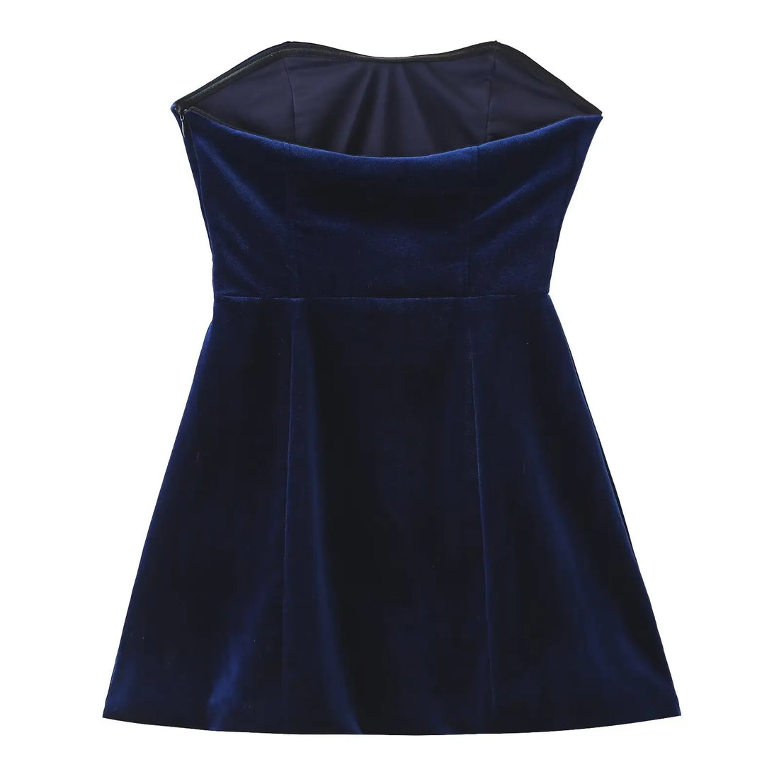 Noa | Vestido Mini de Terciopelo Sin Tirantes y Espalda Descubierta