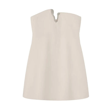 Crystal | Vestido Mini Strapless con Detalles de Brillantes