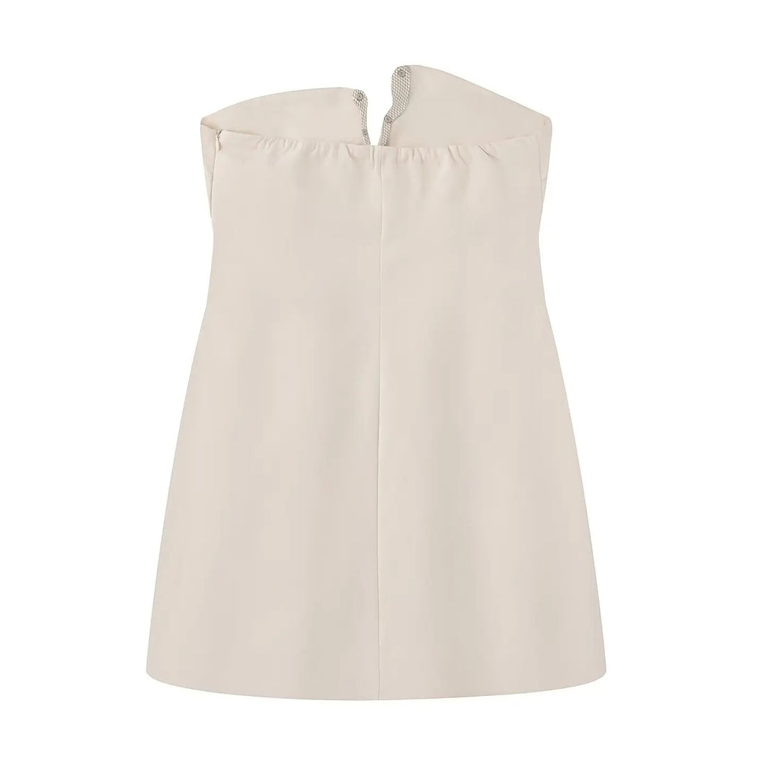 Crystal | Vestido Mini Strapless con Detalles de Brillantes
