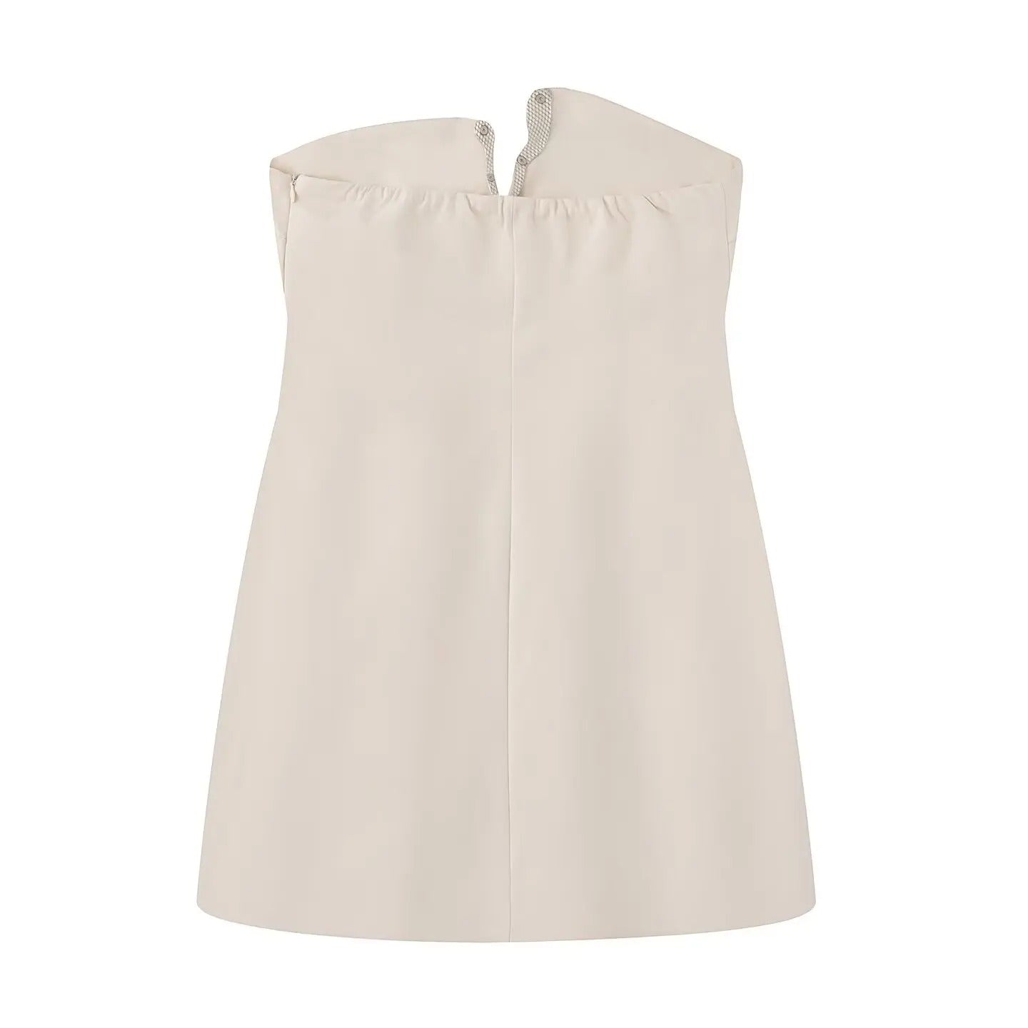 Crystal | Vestido Mini Strapless con Detalles de Brillantes